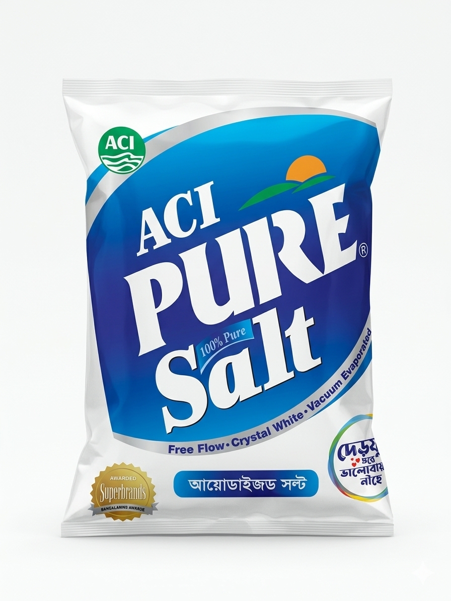 ACI Pure Iodized Salt (এসিআই পিওর আয়োডাইজড সল্ট) – ১ কেজি