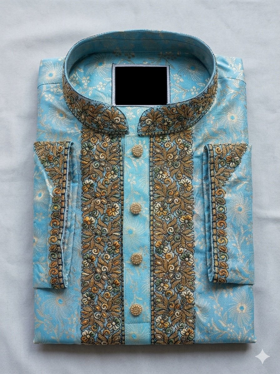 Blue Katan Panjabi